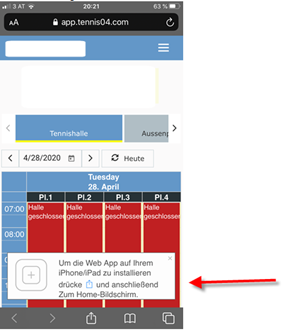 Tennis04App Reinstallation 20260414
